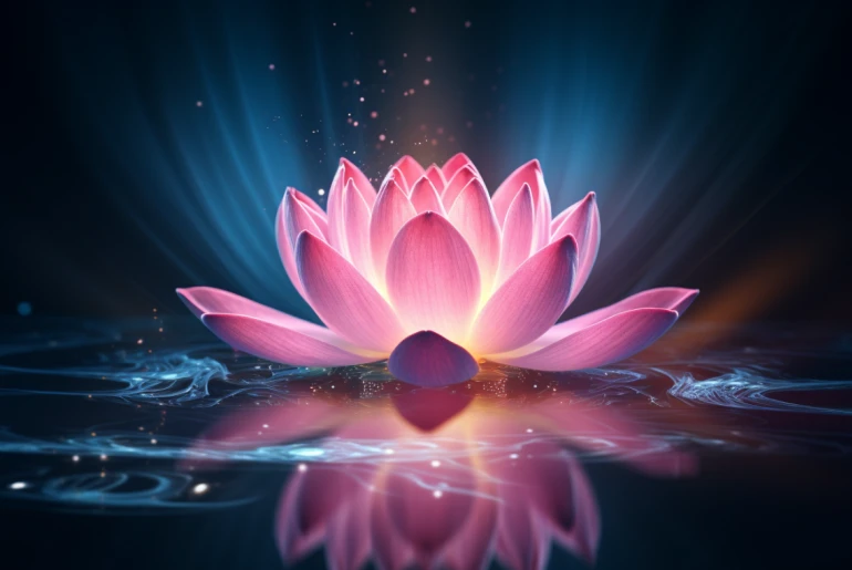 An image of a lotus flower representing inner peace and tranquility.